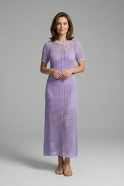 Tara Robertson | Open-Knit Crochet Maxi Dress For Women
