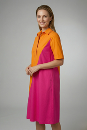 Zoe Harris | Colourblock Midi Shirt Dress For Women