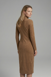 Imogen Stewart | Suede-Touch Turtleneck Midi Dress For Women