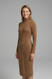 Imogen Stewart | Suede-Touch Turtleneck Midi Dress For Women