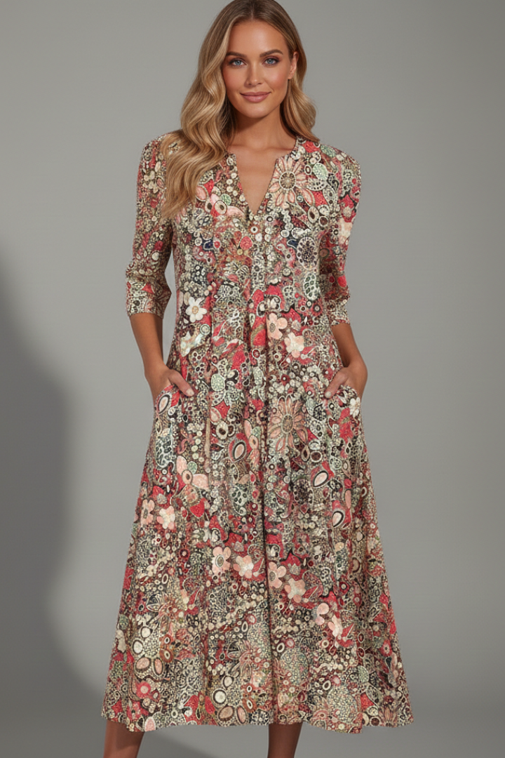 Amelia Bellini | Floral Midi Dress For Women