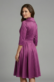 Charlotte Anderson | Satin Midi Dress with Pleated Waist For Women