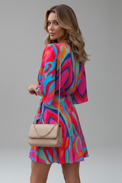 Sienna Clarke | Printed Wrap Mini Dress For Women