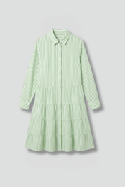 Charlotte King | Striped Tiered Shirt Dress For Women