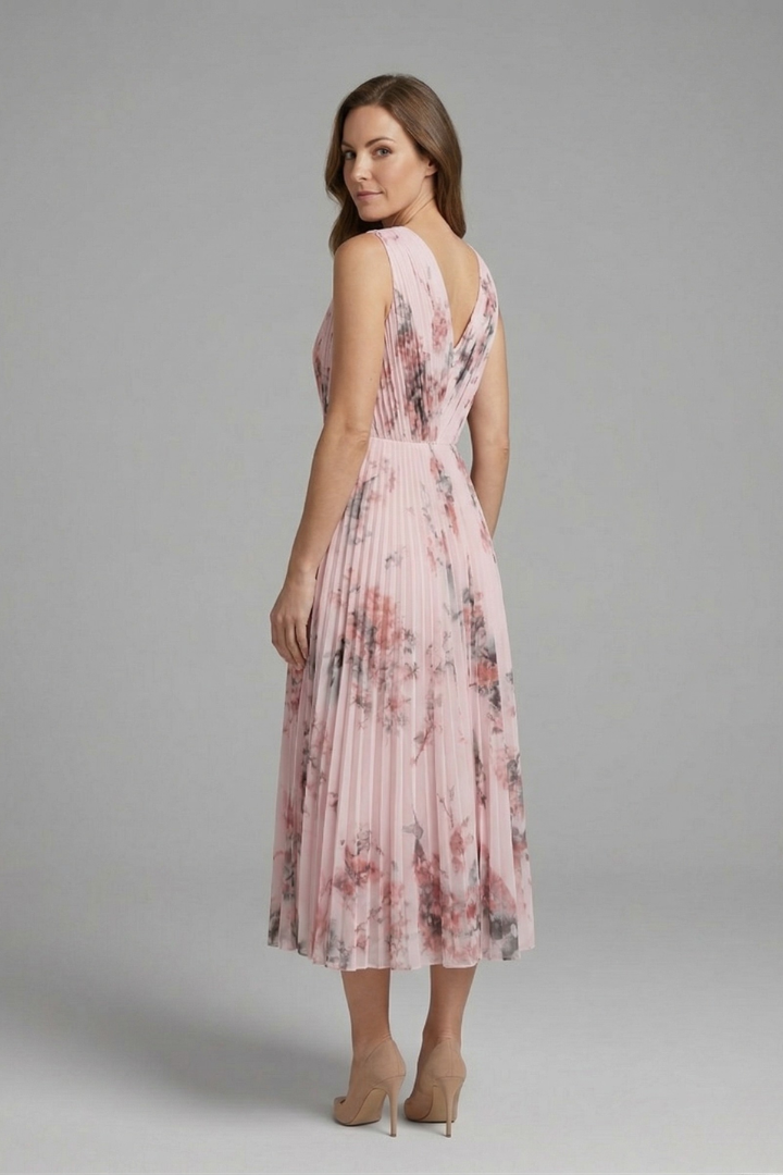 Charlotte Evans | Floral Pleated Midi Dress For Women