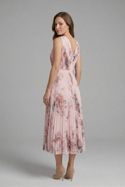 Imogen Hughes | Floral Pleated Midi Dress For Women