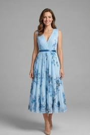 Charlotte Evans | Floral Pleated Midi Dress For Women