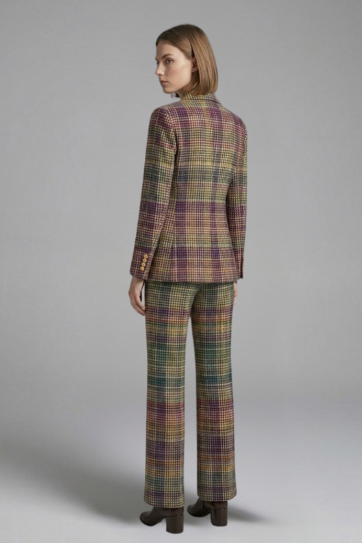 Imogen Clarke | Plaid Double-Breasted Suit Set For Women