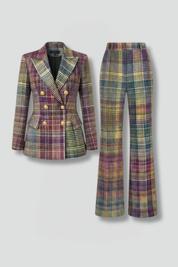 Imogen Clarke | Plaid Double-Breasted Suit Set For Women