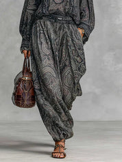 Bridget Harkness | Paisley Print Shirt & Trousers Set For Women
