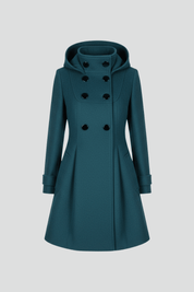 Charlotte Moreau | Elegant Hooded Winter Coat For Women