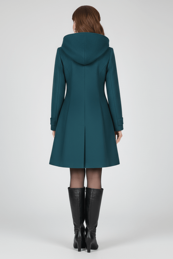 Charlotte Moreau | Elegant Hooded Winter Coat For Women