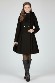 Charlotte Moreau | Elegant Hooded Winter Coat For Women