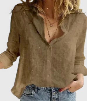Amelia Laurent | Relaxed Button Blouse For Women