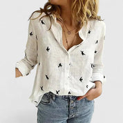 Amelia Laurent | Relaxed Button Blouse For Women