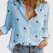 Amelia Laurent | Relaxed Button Blouse For Women
