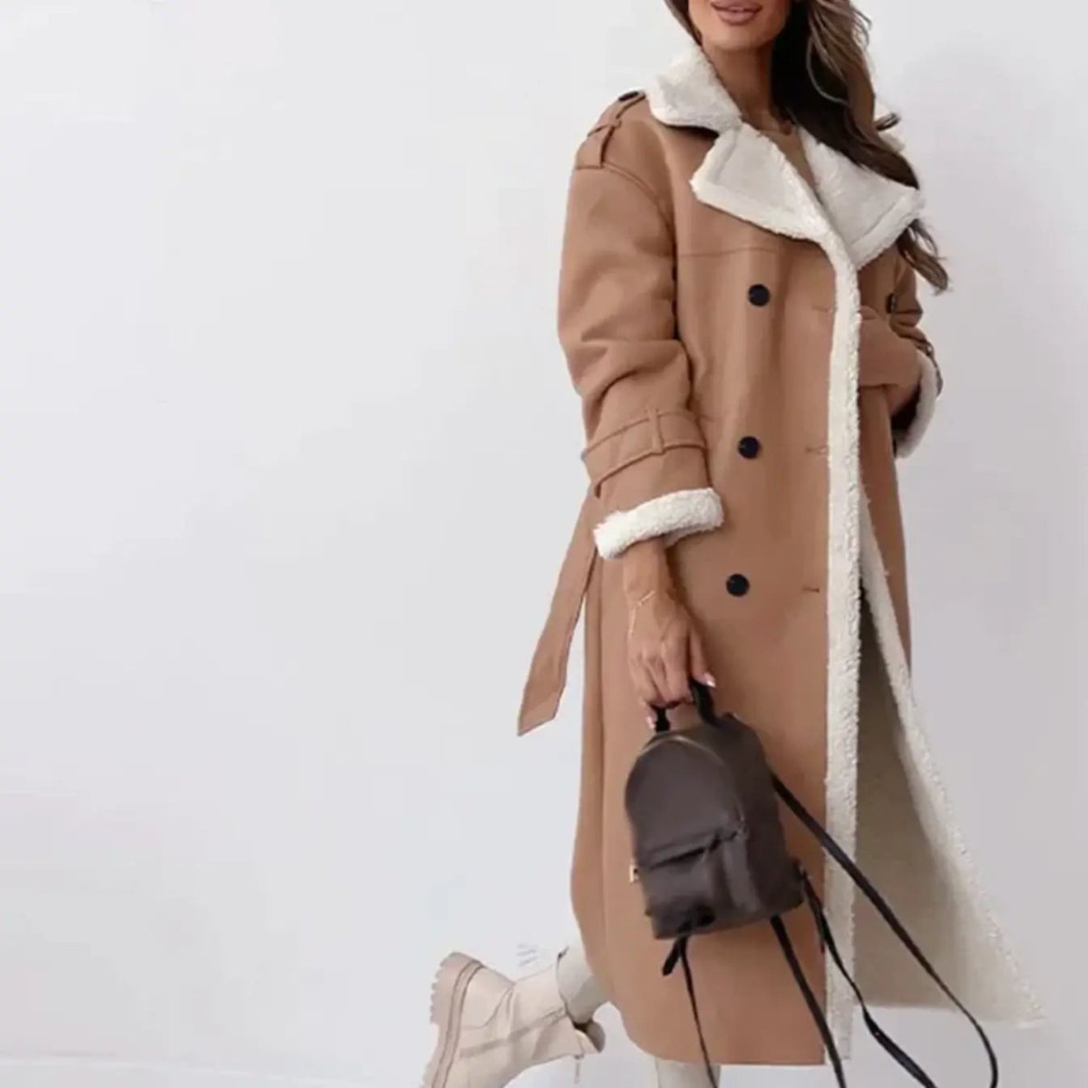 Vivienne Moreau | Luxe Shearling Winter Coat For Women