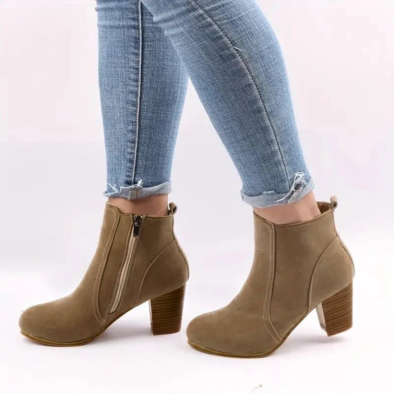 Clara Fontaine | Block Heel Ankle Boots For Women