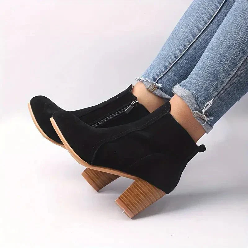 Clara Fontaine | Block Heel Ankle Boots For Women