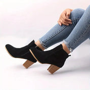 Clara Fontaine | Block Heel Ankle Boots For Women