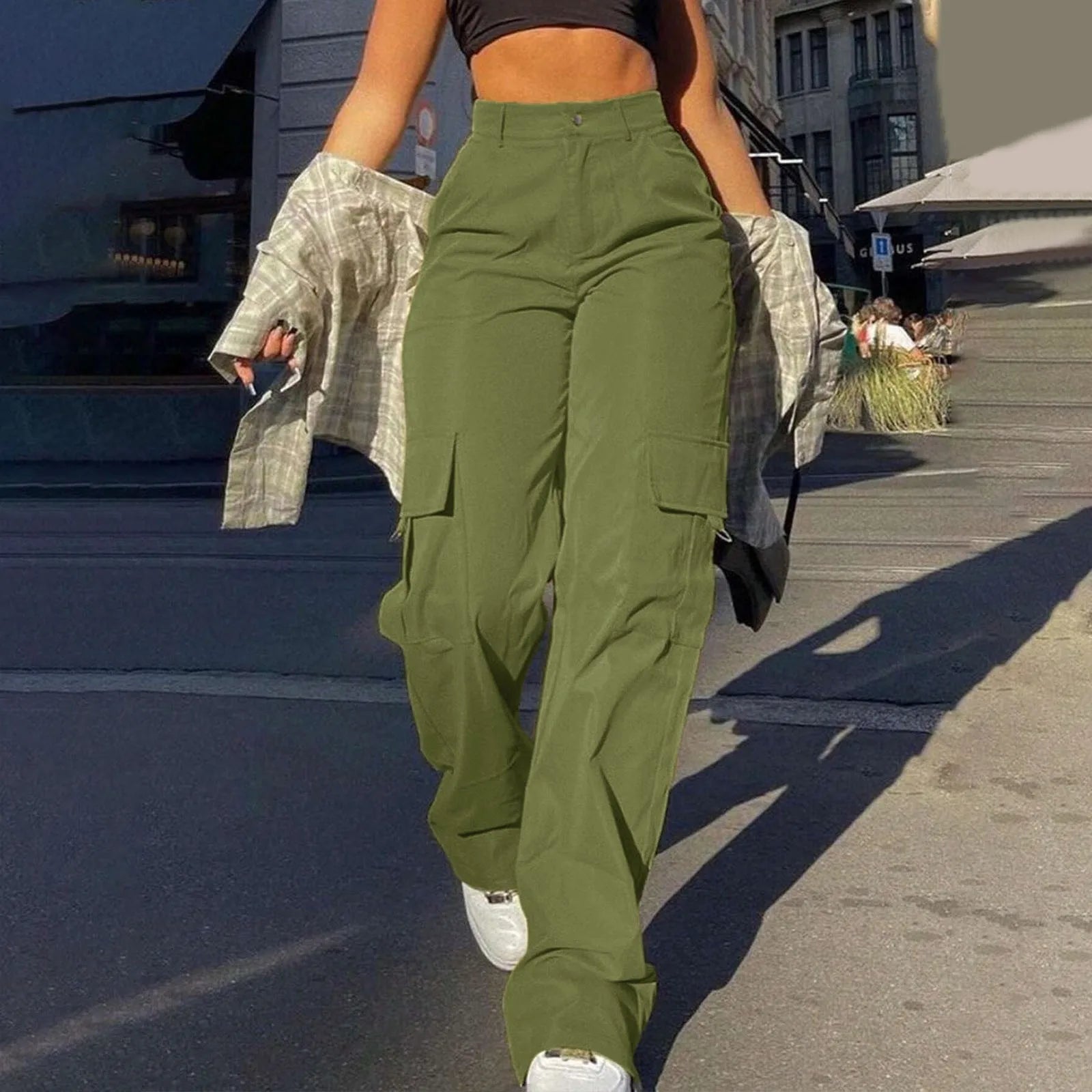 Aurélie Martin | High-Waisted Cargo Pants with Urban Utility Style For Women