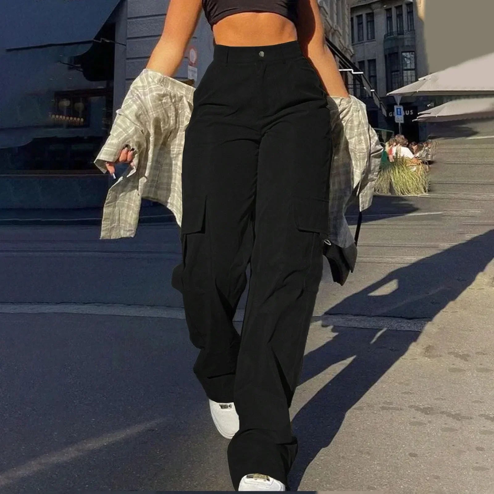Aurélie Martin | High-Waisted Cargo Pants with Urban Utility Style For Women