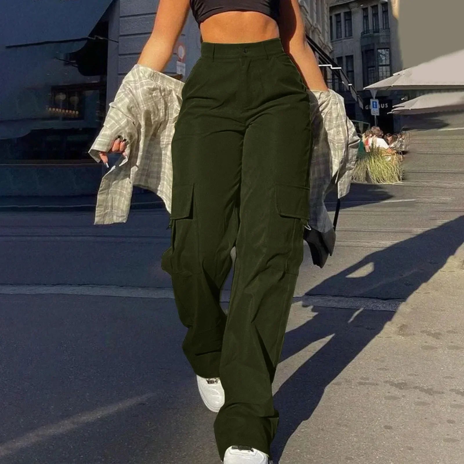 Aurélie Martin | High-Waisted Cargo Pants with Urban Utility Style For Women