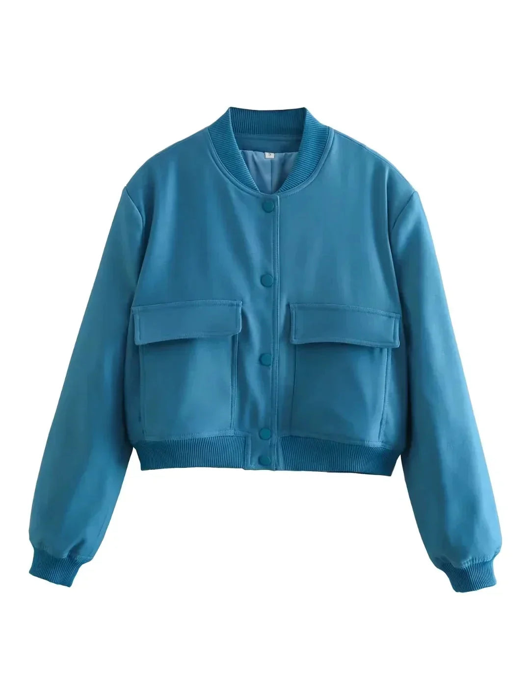 Alessia Romano | Cropped Snap-Button Structured Bomber Jacket For Women
