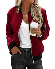 Chiara Bellini | Classic Zip Bomber Jacket For Women