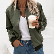 Chiara Bellini | Classic Zip Bomber Jacket For Women