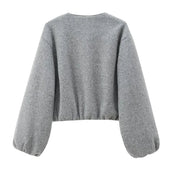 Charlotte Moreau | Cropped Balloon Sleeve Jacket For Women