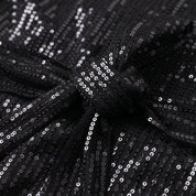 Chloé Bernard | Sparkling Sequin Mini Dress with Waist Tie Detail For Women