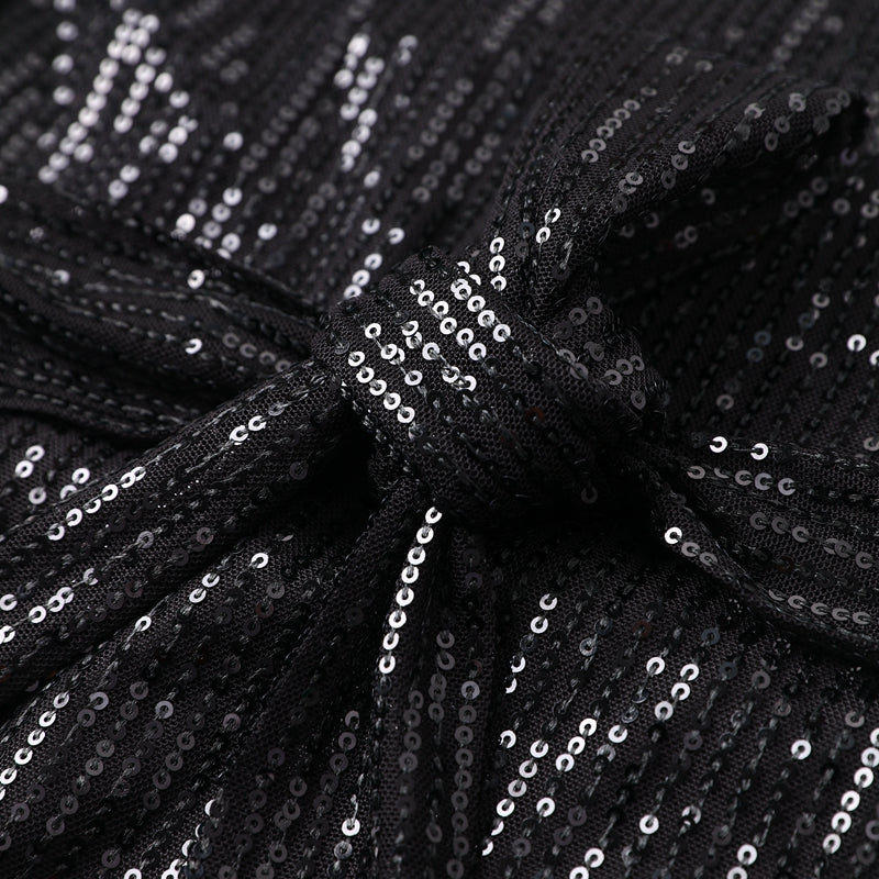 Chloé Bernard | Sparkling Sequin Mini Dress with Waist Tie Detail For Women