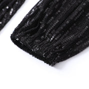 Chloé Bernard | Sparkling Sequin Mini Dress with Waist Tie Detail For Women