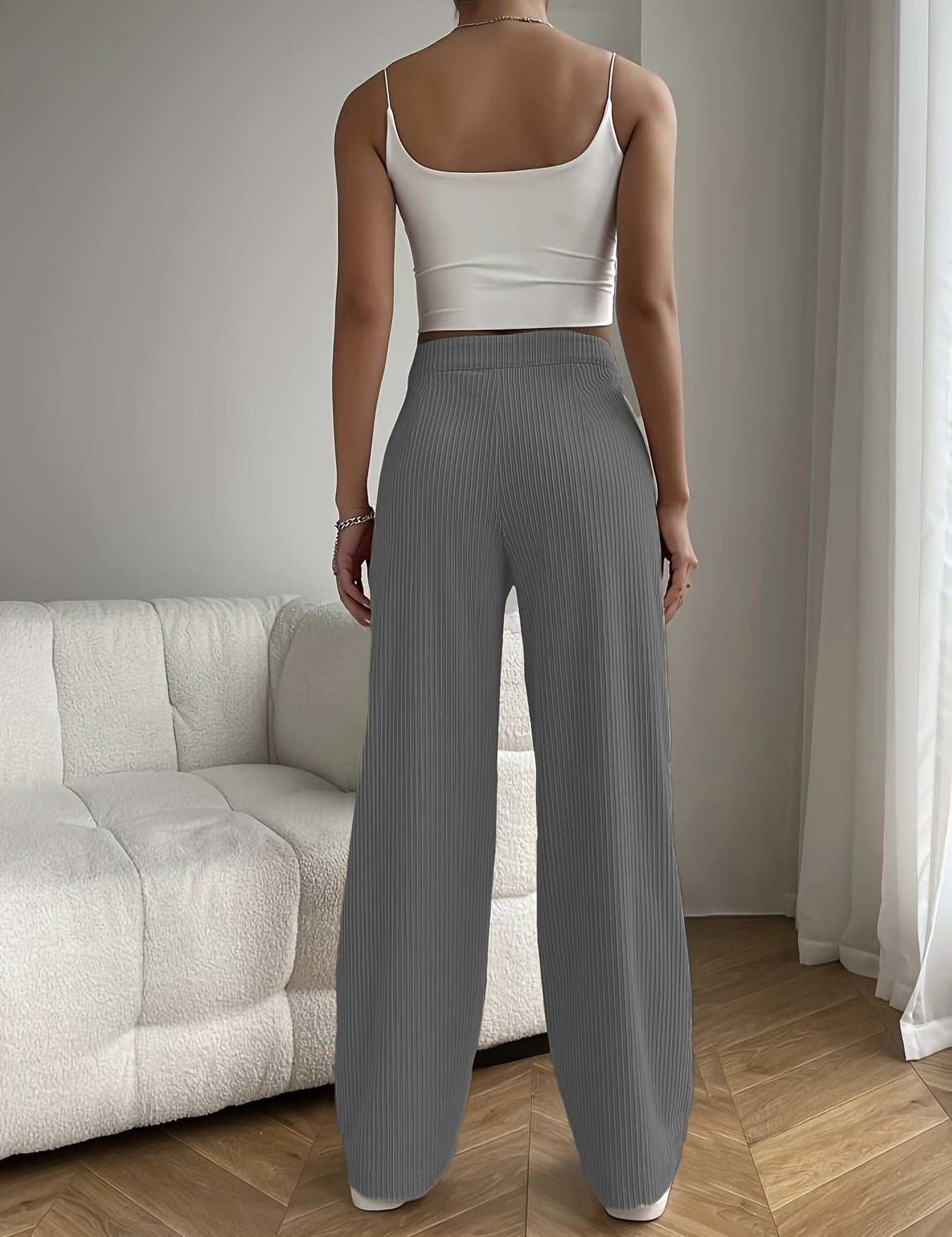 Sienna Laurent | Pleated Wide-Leg Pants With Effortless Elegance For Women