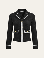 Camille Dubois | Contrast Trim Cropped Blazer For Women