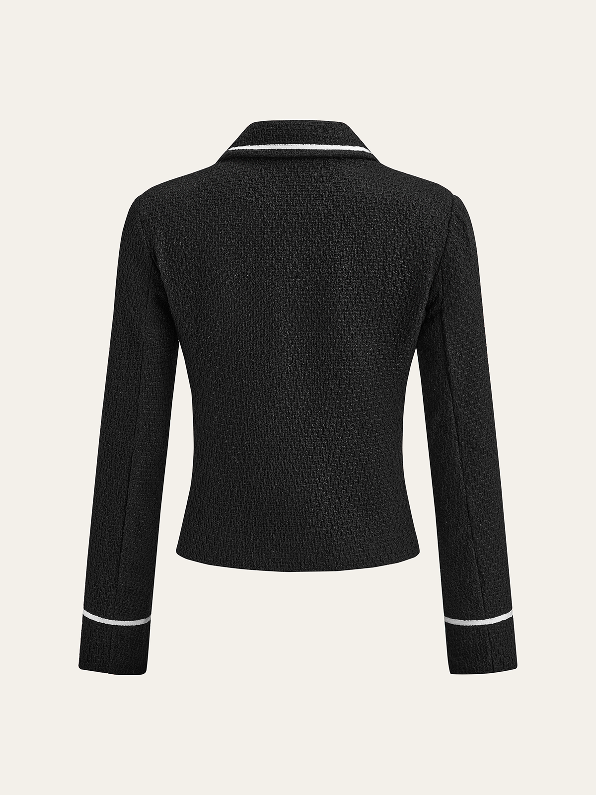 Camille Dubois | Contrast Trim Cropped Blazer For Women