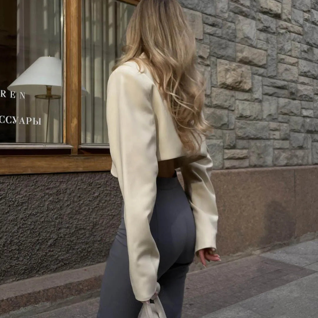 Isabella Laurent | Cropped Tailored Blazer For Women