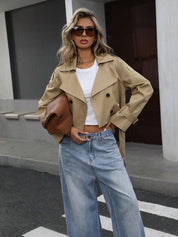 Women's Cropped Trench Coat Jacket — Autumn Style Australia
