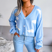 Luca Bellini | Cropped Cloud Knit Cardigan For Women