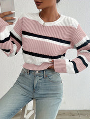Sophie Laurent | Striped Cropped Jumper For Women