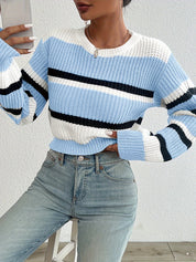 Sophie Laurent | Striped Cropped Jumper For Women