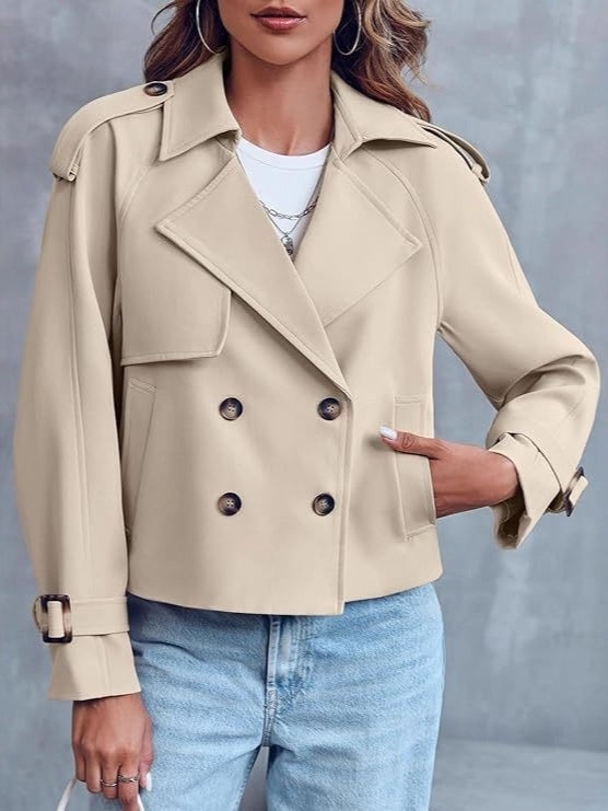 Amélie Laurent | Cropped Trench Coat For Women