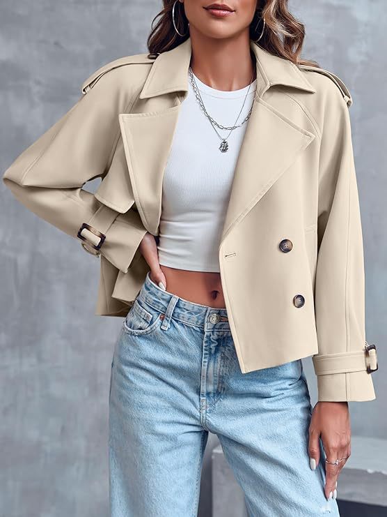 Amélie Laurent | Cropped Trench Coat For Women