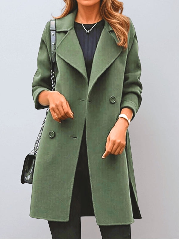 Margaux Delacroix | Longline Double-Breasted Coat For Women