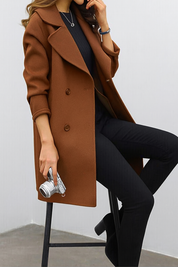 Margaux Delacroix | Longline Double-Breasted Coat For Women