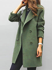 Margaux Delacroix | Longline Double-Breasted Coat For Women