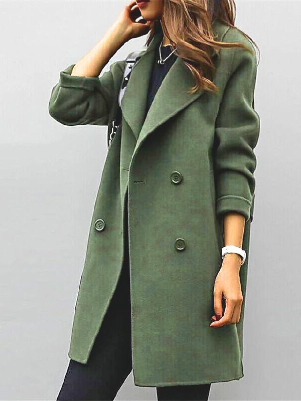 Margaux Delacroix | Longline Double-Breasted Coat For Women