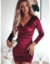 Phoebe Marlowe | Long Sleeve Wrap Mini Dress For Women