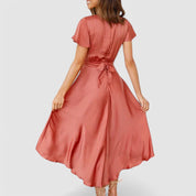 Sophie Delacroix | Flowing Wrap Midi Dress For Women